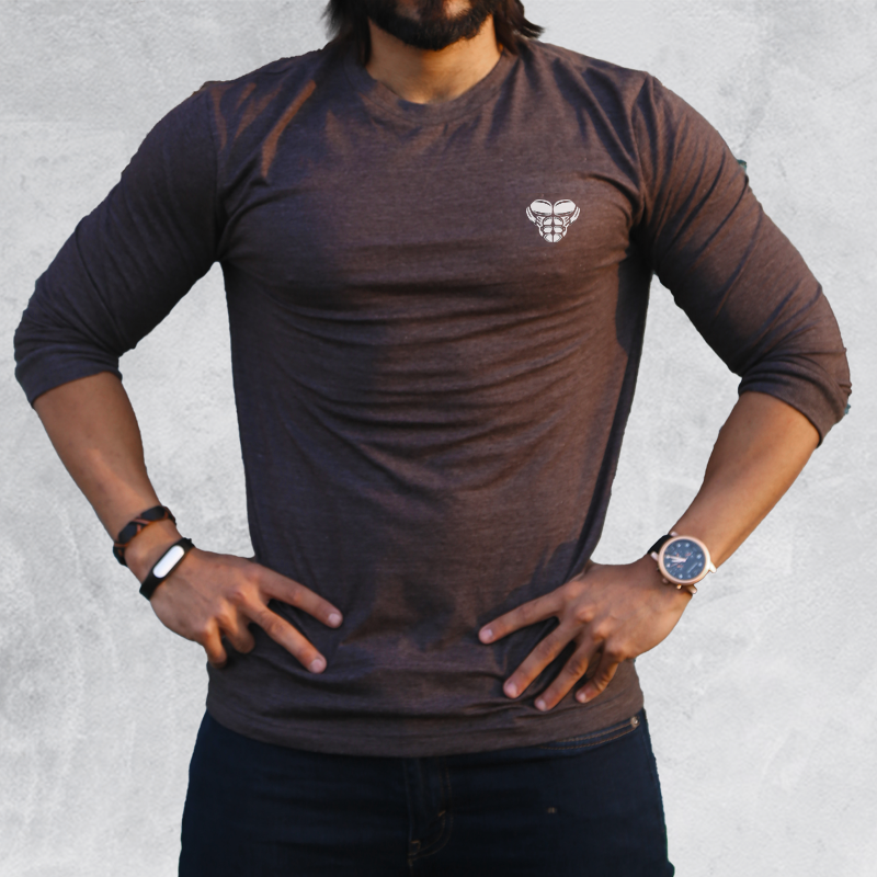 Long Sleeve Plain Hem Charcol Article# BM-LPHC